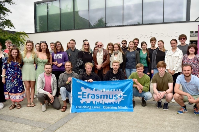 Erasmus Picture for local Press with The Chieftain Matt Molloy